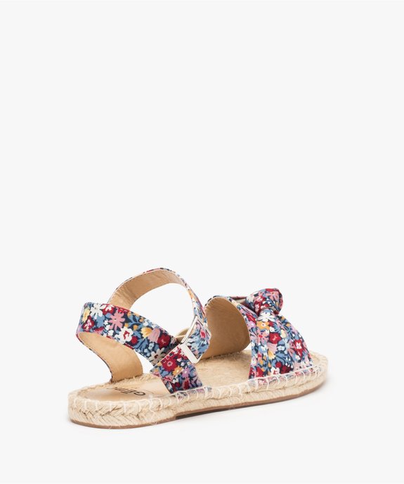 Sandales femme plates à semelle en corde dessus tissu vue4 - GEMO (CASUAL) - GEMO