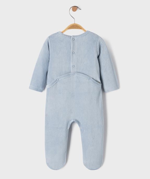 Pyjama en velours côtelé et pont-dos pressionné bébé vue3 - GEMO 4G BEBE - GEMO