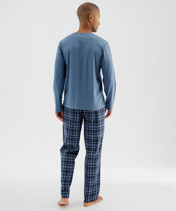 Pyjama avec pantalon à carreaux homme - GEMO(HOMWR HOM) Pyjama avec pantalon à carreaux homme vue3 - GEMO(HOMWR HOM) - GEMO