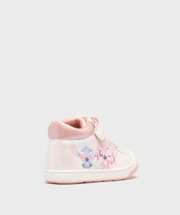 Baskets montantes irisées à scratch bébé fille - Stitch vue4 - LILO & STITCH - GEMO