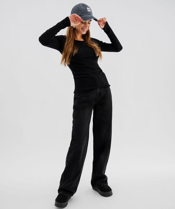 Tee-shirt manches longues en maille fantaisie femme vue5 - GEMO(FEMME PAP) - GEMO