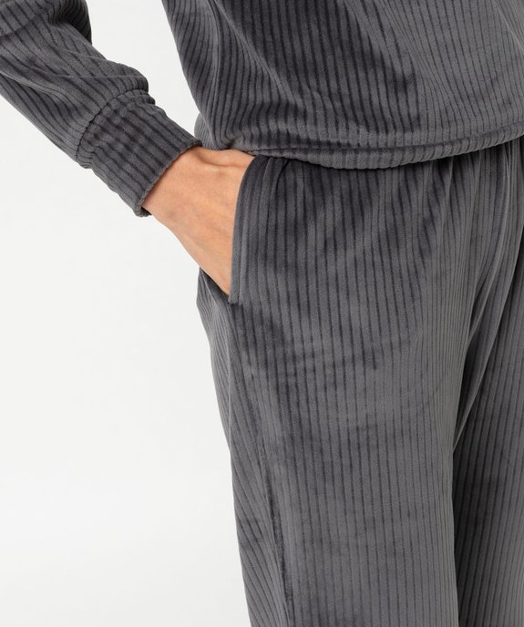 Pyjama en velours côtelé femme vue5 - GEMO(HOMWR FEM) - GEMO