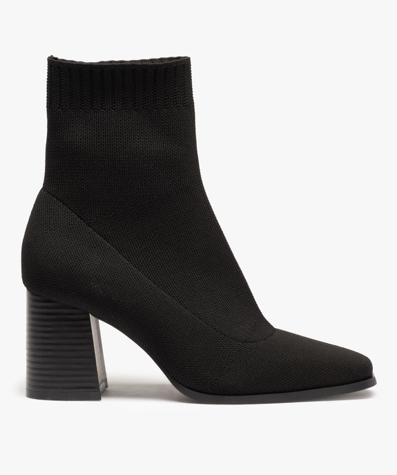 Bottines chaussettes talon carré sales
