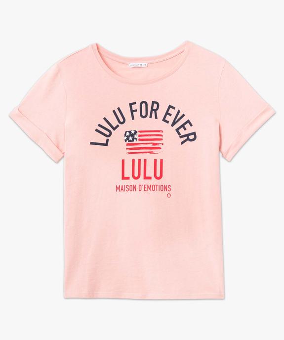 Tee-shirt femme avec inscription - LuluCastagnette vue4 - LULUCASTAGNETTE - GEMO