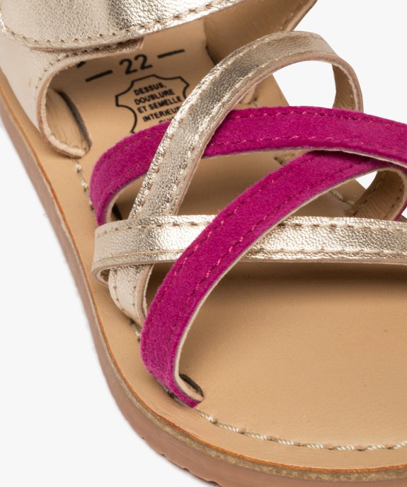 Sandales à brides en cuir bébé fille - NA! vue6 - NA! GEMO FOR GOOD - GEMO