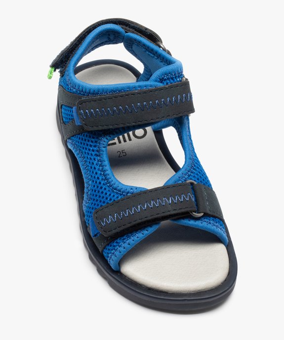 Sandales sport garçon à semelle crantée et brides scratch vue5 - GEMO 4G GARCON - GEMO