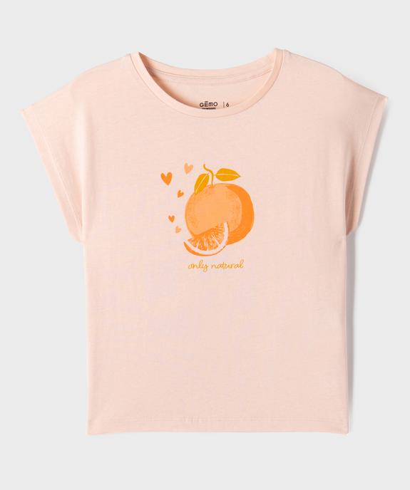 Tee-shirt imprimé à manches ultra courtes fille vue1 - GEMO 4G FILLE - GEMO