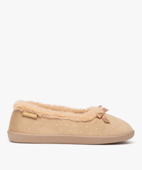 Chaussons femme ballerines fourrées unies - Isotoner vue1 - ISOTONER - GEMO