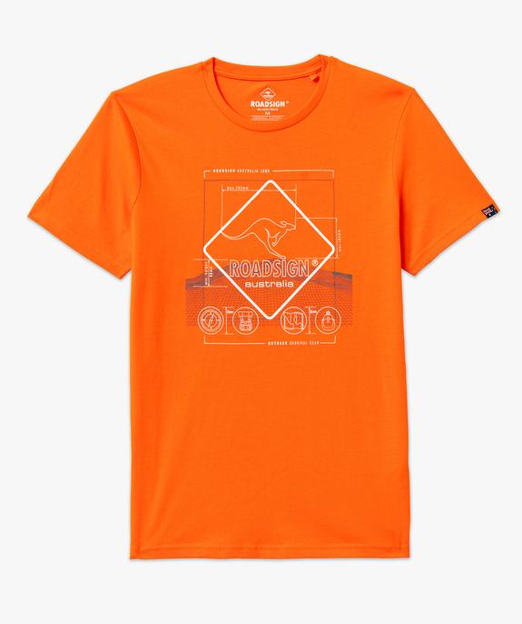 Tee-shirt manches courtes en coton imprimé homme - Roadsign vue4 - ROADSIGN D - GEMO