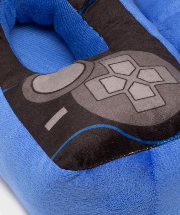 Chaussons en volume fantaisie motif jeu vidéo garçon bleu foncé vue7 - GEMO (ENFANT) - GEMO