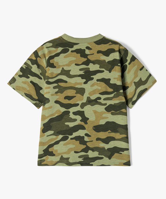 Tee-shirt garçon à manches courtes à motif camouflage vue4 - GEMO (ENFANT) - GEMO