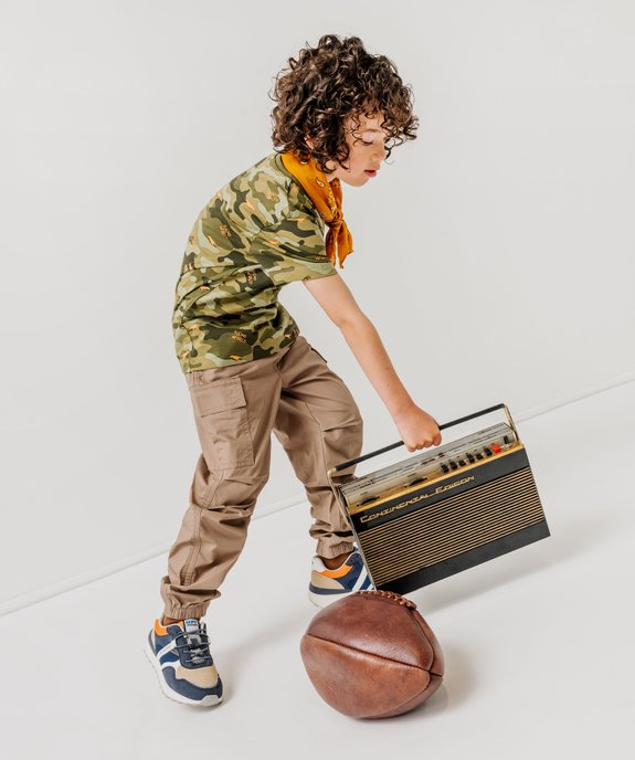 Pantalon parachute avec poches à rabat garçon vue7 - GEMO (ENFANT) - GEMO