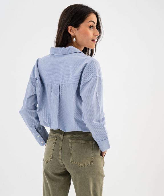 Chemise rayée en coton femme - LuluCastagnette vue4 - LULUCASTAGNETTE - GEMO
