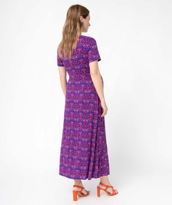 Robe de grossesse imprimée forme portefeuille vue3 - GEMO (MATER) - GEMO