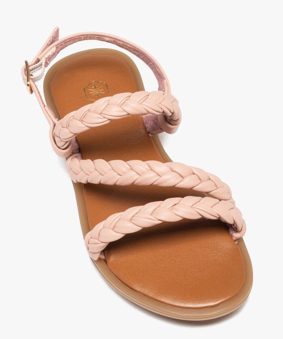 Nu-pieds fille à brides tressées unies vue5 - GEMO (ENFANT) - GEMO