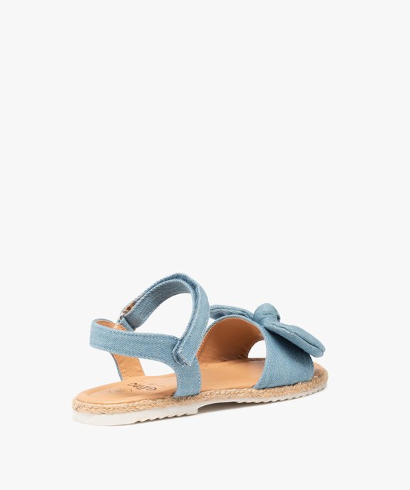 Sandales filles à brides en denim avec nœud décoratif vue4 - GEMO (ENFANT) - GEMO