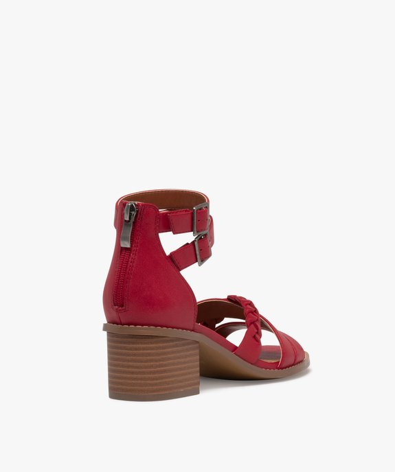 Sandales à talon avec double bride cheville femme - Valentina Baldano vue4 - VALENTINA BALDA - GEMO