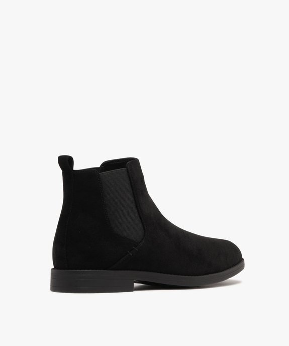 Boots homme Chelsea en suédine avec bout amande vue5 - MARIO BALDANO - GEMO