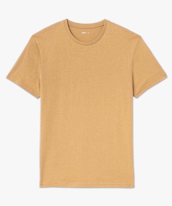 Tee-shirt à manches courtes et col rond homme vue4 - GEMO 4G HOMME - GEMO