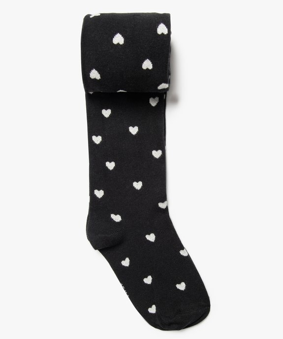 Collants chauds à motifs cœurs fille vue1 - GEMO 4G FILLE - GEMO