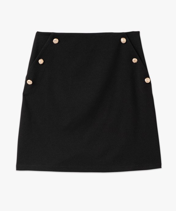 Jupe courte avec boutons sur les côtés femme vue4 - GEMO(FEMME PAP) - GEMO