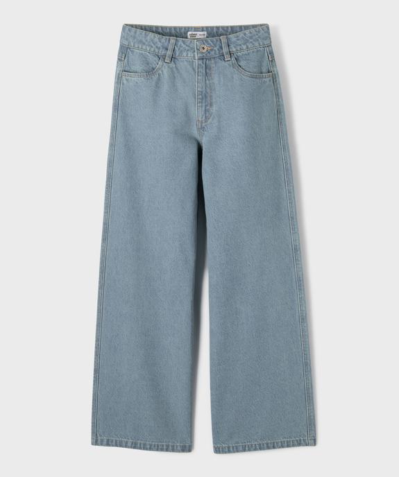 Jean wide leg en denim 100% coton fille vue1 - GEMO 4G FILLE - GEMO