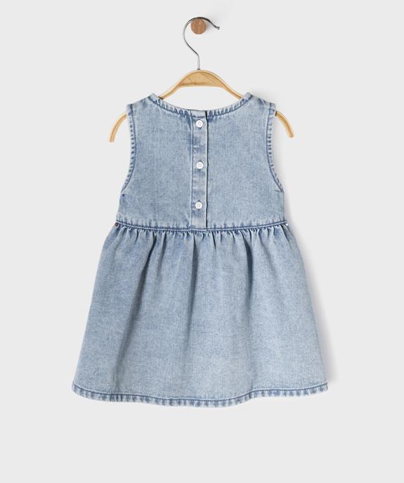 Robe en jean sans manches bébé fille vue3 - GEMO(BEBE DEBT) - GEMO
