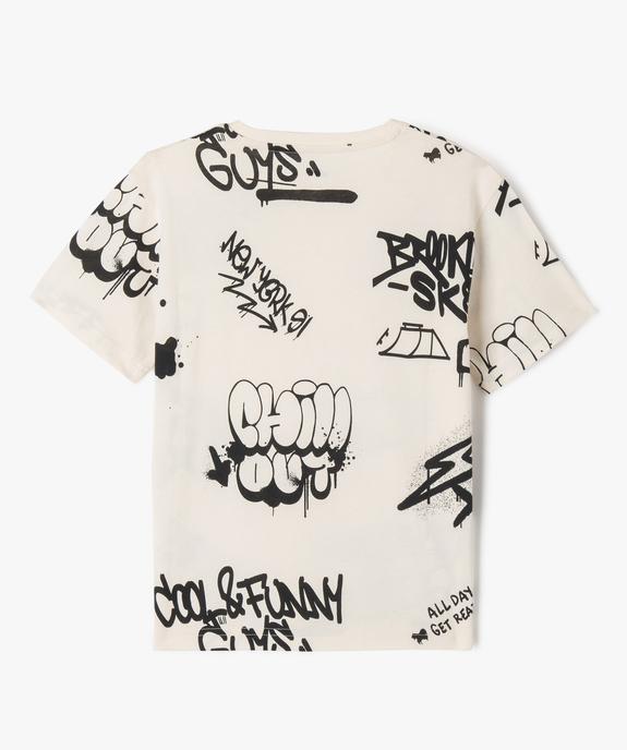 T-shirt imprimé à manches courtes garçon vue4 - GEMO (ENFANT) - GEMO