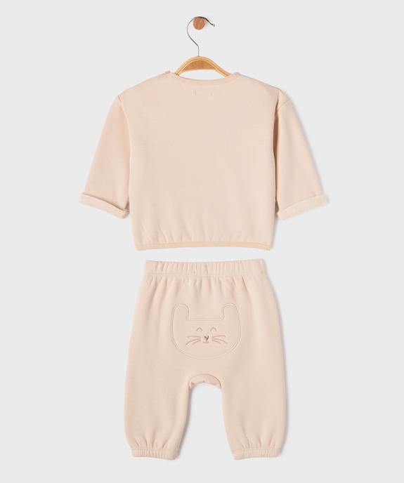 Ensemble 2 pièces bébé garçon : sweat et pantalon vue4 - GEMO 4G BEBE - GEMO
