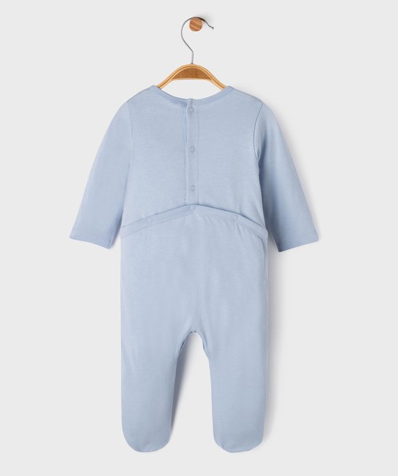 Pyjama dors-bien en coton avec motif sur le buste bébé garçon vue3 - GEMO(BB COUCHE) - GEMO