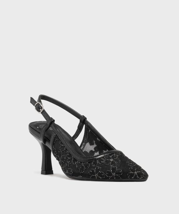 Escarpins slingback dentelle femme - FOLLOW ME vue2 - FOLLOW ME - GEMO