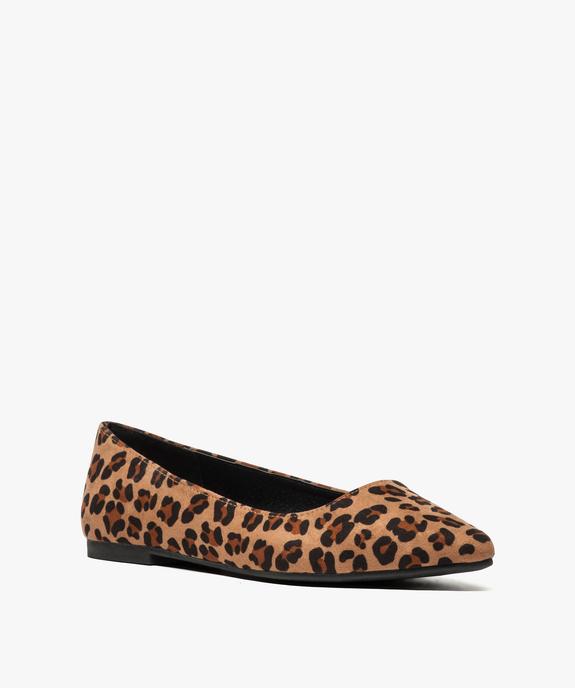 Ballerines femme à bout pointu motif léopard vue2 - GEMO(URBAIN) - GEMO