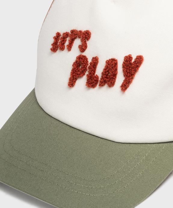 Casquette tricolore avec inscription en maille bouclette garçon vue3 - GEMO 4G GARCON - GEMO