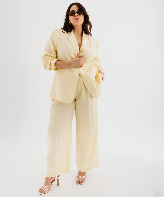 Pantalon large en viscose et lin femme grande taille vue5 - GEMO 4G GT - GEMO