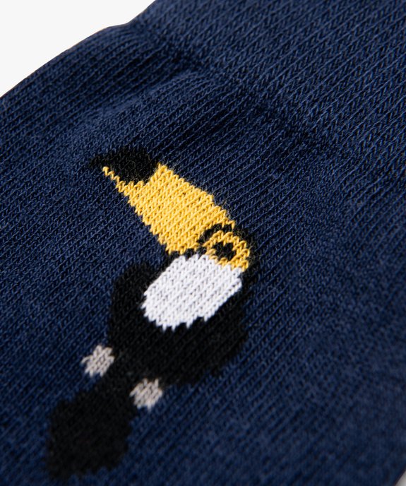 Chaussettes hautes à motif toucan homme (lot de 2) vue2 - GEMO(HOMWR HOM) - GEMO