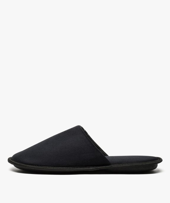 Chaussons homme forme mules velours avec liserés vue3 - GEMO(HOMWR HOM) - GEMO