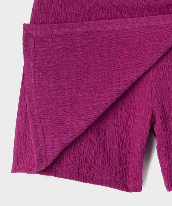 Jupe short en maille gaufrée fille vue3 - GEMO (ENFANT) - GEMO