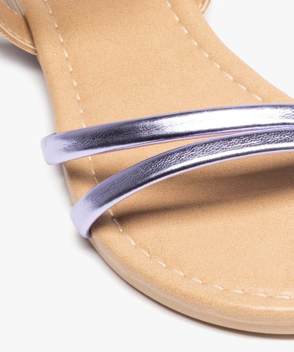 Sandales fille unies à fines brides métallisées vue6 - GEMO (ENFANT) - GEMO