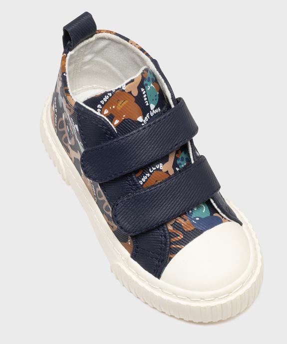 Chaussures montantes look sport à scratch en matière déperlante bébé garçon vue5 - BUGGY - GEMO