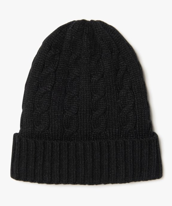 Bonnet en maille torsadée homme vue1 - GEMO 4G HOMME - GEMO