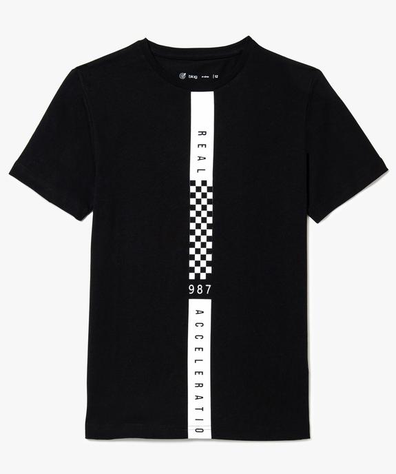 Tee-shirt garçon en coton imprimé à l'avant vue1 - GEMO (JUNIOR) - GEMO