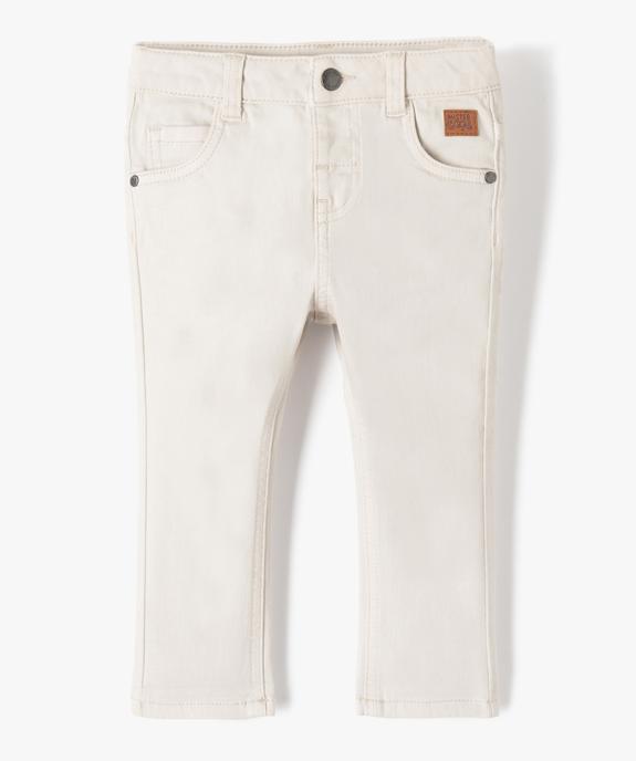 Pantalon slim en toile extensible bébé garçon vue1 - GEMO 4G BEBE - GEMO