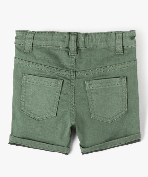 Short bébé garçon en toile colorée extensible vue3 - GEMO(BEBE DEBT) - GEMO