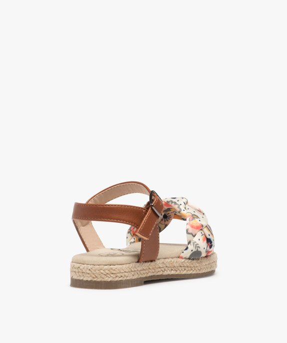 Sandales fille tresse textile et fermeture à boucle vue4 - GEMO (ENFANT) - GEMO