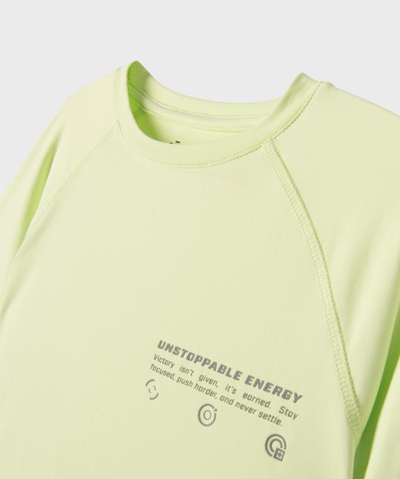 Tee-shirt manches courtes spécial sport avec inscription poitrine garçon vue2 - GEMO 4G GARCON - GEMO