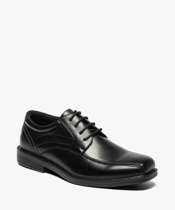 Derbies homme à surpiqûres et bout carré vue2 - GEMO(URBAIN) - GEMO
