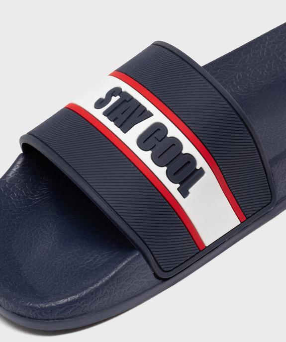 Mules de plage avec message sur la bride garçon vue6 - GEMO (PLAGE) - GEMO