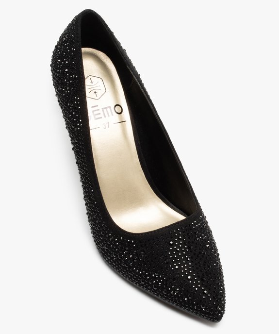 Escarpins femme unis à strass et bout pointu vue5 - GEMO(URBAIN) - GEMO