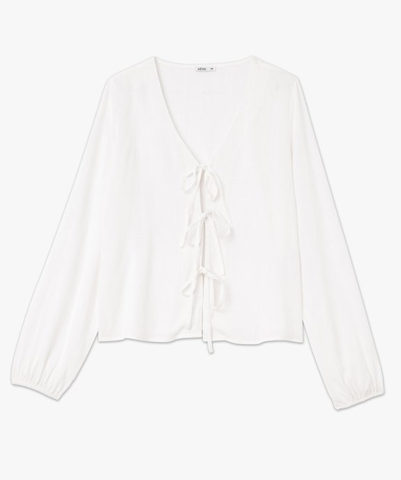 Blouse manches longues à nouettes femme vue4 - GEMO(FEMME PAP) - GEMO