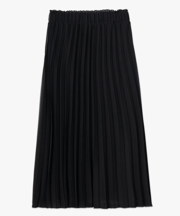 Jupe femme plissée unie avec taille froncée vue4 - GEMO(FEMME PAP) - GEMO